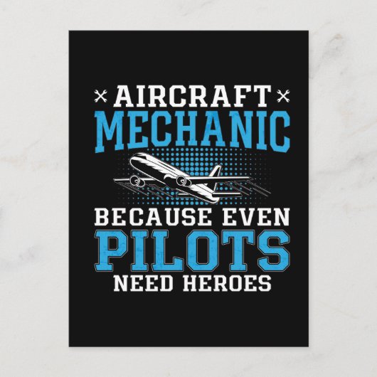 Vliegtuig Mechanic Pilots Helden Vliegtuigluchtvaa Feestdagenkaart (Voorkant)