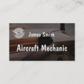 Vliegtuig Mechanic Professional Services Kaarten Visitekaartje (Voorkant)