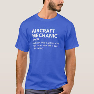 Vliegtuig Mechanic – Vliegtuigbevestigingsdefiniti T-shirt