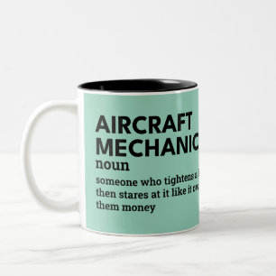 Vliegtuig Mechanic - Witty Definition Mok