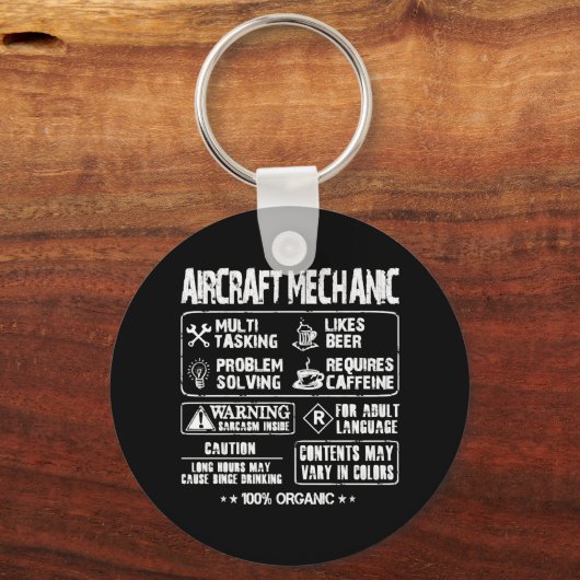 Vliegtuig mechanica - Mechanische multitasking t - Sleutelhanger (Voorkant)