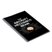 Vliegtuig Mechanics Brain Funny Airicopter Notitieboek (Rechterzijde)