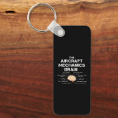 Vliegtuig Mechanics Brain Funny Airicopter Sleutelhanger (Voorkant)