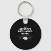 Vliegtuig Mechanics Brain Funny Airicopter Sleutelhanger (Voorkant)