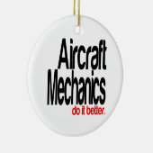 Vliegtuig Mechanics doen het beter Keramisch Ornament (Rechts)