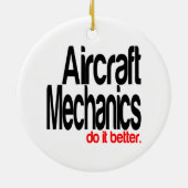 Vliegtuig Mechanics doen het beter Keramisch Ornament (Achterkant)