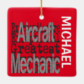 Vliegtuig Mechanische Extraordinaire CUSTOM Keramisch Ornament (Achterkant)