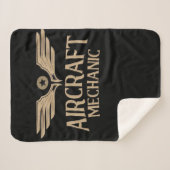 Vliegtuig Mechanische luchtvaart | Cute Gift Sherpa Deken (Voorkant (horizontaal))