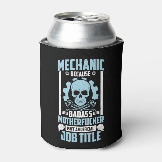 Vliegtuig met badass Mechanic Diesel Mechanic Gift Blikjeskoeler (Blikje Voorkant)