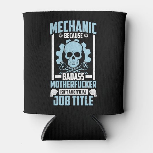 Vliegtuig met badass Mechanic Diesel Mechanic Gift Blikjeskoeler (Voorkant)
