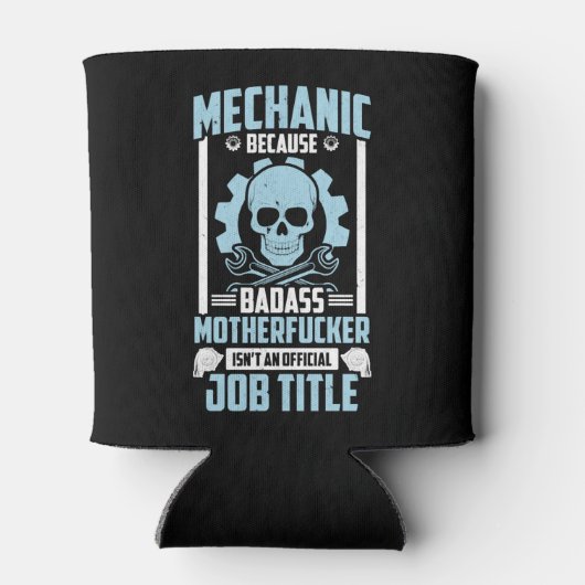 Vliegtuig met badass Mechanic Diesel Mechanic Gift Blikjeskoeler (Achterkant)