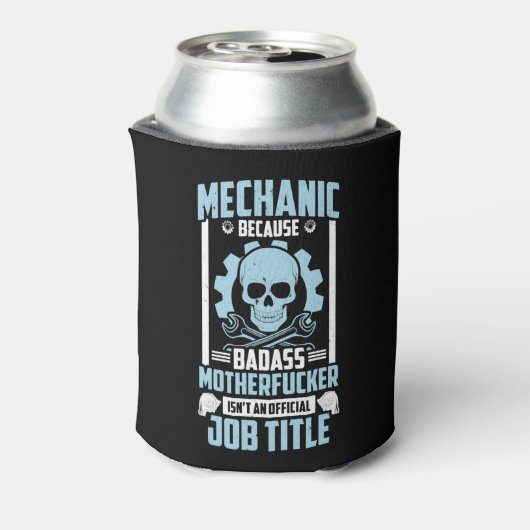 Vliegtuig met badass Mechanic Diesel Mechanic Gift Blikjeskoeler (Blikje Achterkant)