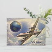  vliegtuig met de Uitnodiging van de Monsterschoei (Staand voorkant)