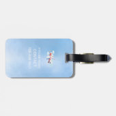 Vliegtuig met een zoete Waterverf Bagagelabel (Achterkant horizontaal)