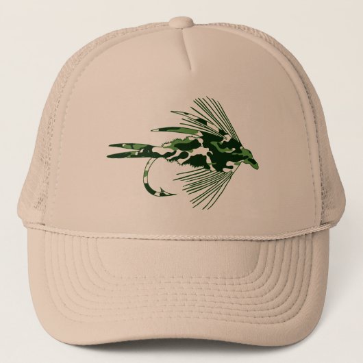 VLIEGTUIG MET GROENE CAMO TRUCKER PET (Voorkant)
