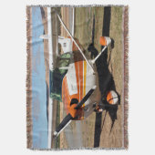 Vliegtuig met hoge vleugels deken (Voorkant Verticaal)