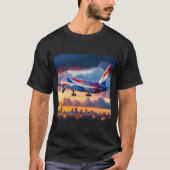 Vliegtuig met Nederlandse vlag T-shirt (Voorkant)