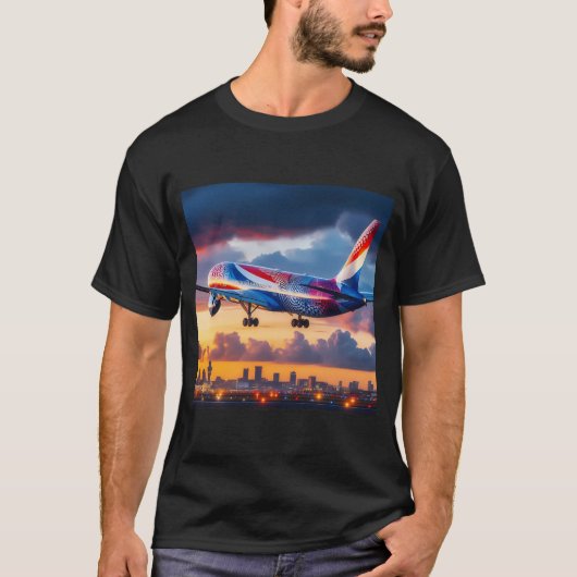Vliegtuig met Nederlandse vlag T-shirt (Voorkant)