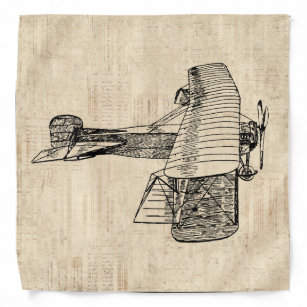 Vliegtuig met ouderdomsvlieger bandana