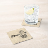 Vliegtuig met ouderdomsvlieger kartonnen onderzetters (Insitu)