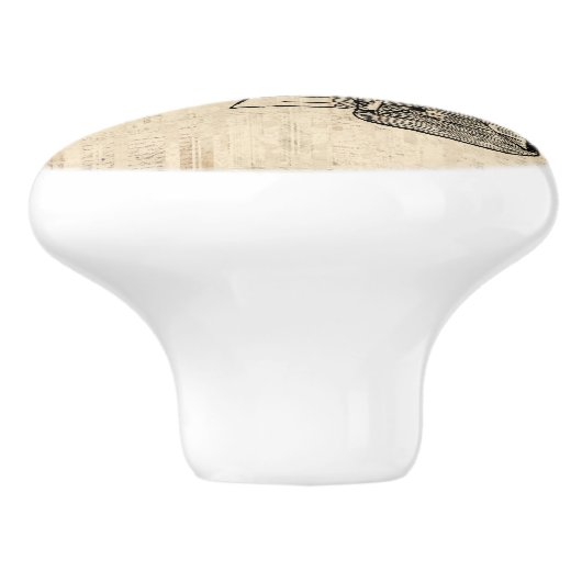 Vliegtuig met ouderdomsvlieger keramische knop (Zijkant)