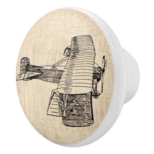 Vliegtuig met ouderdomsvlieger keramische knop (Rechts)