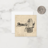 Vliegtuig met ouderdomsvlieger notitiekaartje (Voorkant / Achterkant in situ)