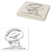 Vliegtuig met paddenstoel, biologische voedselvoor rubberstempel (Gestempeld)