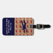 Vliegtuig met  propeller op schoot bagagelabel (Voorkant horizontaal)