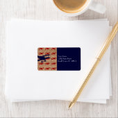 Vliegtuig met  propeller op schoot etiket (Insitu)