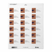 Vliegtuig met  propeller op schoot etiket (Full Sheet)