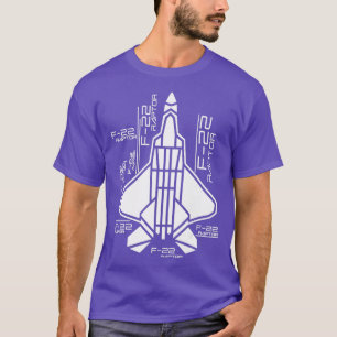 Vliegtuig met Raptor F22 Jet Vighter souvenir en F T-shirt