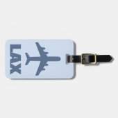 Vliegtuig met uw Initialen of luchthavencode Bagagelabel (Voorkant horizontaal)