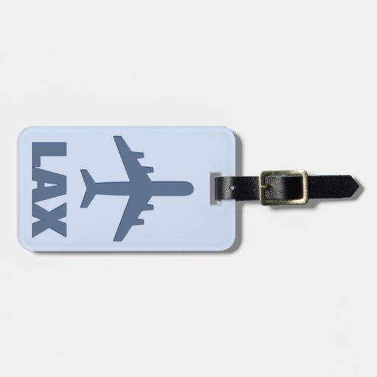 Vliegtuig met uw Initialen of luchthavencode Bagagelabel (Voorkant horizontaal)