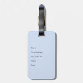 Vliegtuig met uw Initialen of luchthavencode Bagagelabel (Achterkant verticaal)