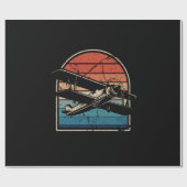 Vliegtuig met  Vliegtuig Cadeaupapier (Vlak)