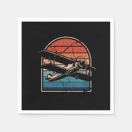 Vliegtuig met Vliegtuig Servet (Voorkant)