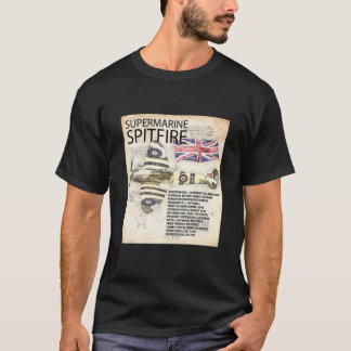 Vliegtuig met vuursteentje RAF WW2 Vliegtuig Vlieg T-shirt