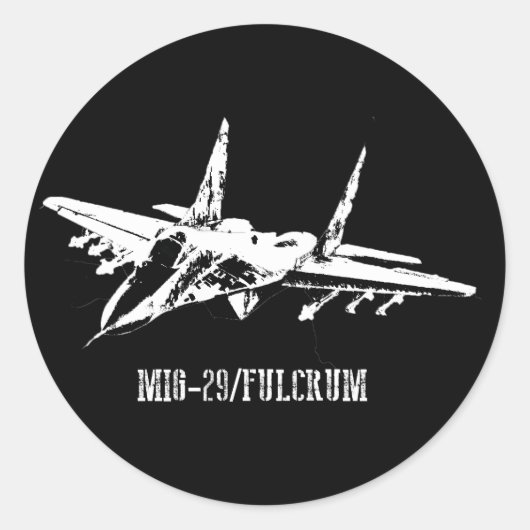 Vliegtuig MiG-29 Fulcrum sticker (Voorkant)