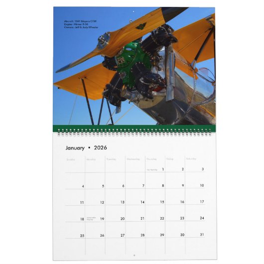  Vliegtuig motoren in grote vlucht 2015 Kalender (Jan 2026)