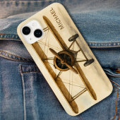  Vliegtuig & Naam Fun Pilot Aviation Case-Mate iPhone Case