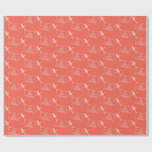 Vliegtuig & Naam Vlag, Custom Kids Verjaardag Sina Cadeaupapier (Vlak)