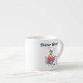 Vliegtuig nieuwe tante van jongen T-shirts en gesc Espresso Kop (Voorkant rechts)