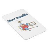 Vliegtuig nieuwe tante van jongen T-shirts en gesc Magneet (Rechterzijde)