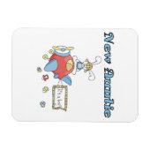 Vliegtuig nieuwe tante van jongen T-shirts en gesc Magneet (Horizontaal)