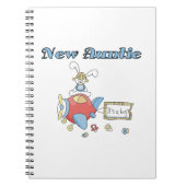 Vliegtuig nieuwe tante van jongen T-shirts en gesc Notitieboek (Voorkant)