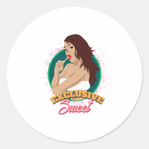 Vliegtuig Nose Art Girl Exclusief Sweet Gift Idee Ronde Sticker