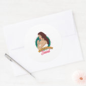 Vliegtuig Nose Art Girl Exclusief Sweet Gift Idee Ronde Sticker (Envelop)