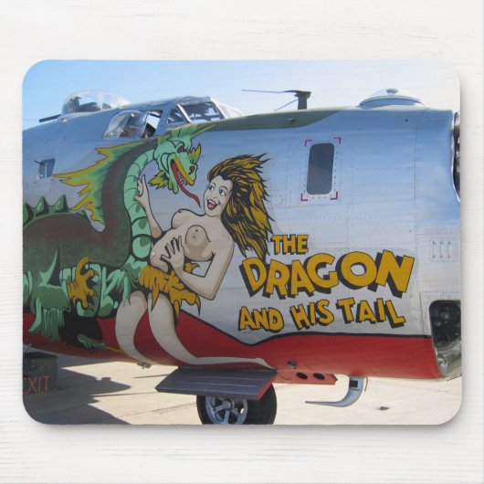 Vliegtuig Nose Art Muismat (Voorkant)