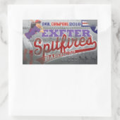 Vliegtuig Nose Art Spitfire EXETER honkbalclub Rechthoekige Sticker (Tas)